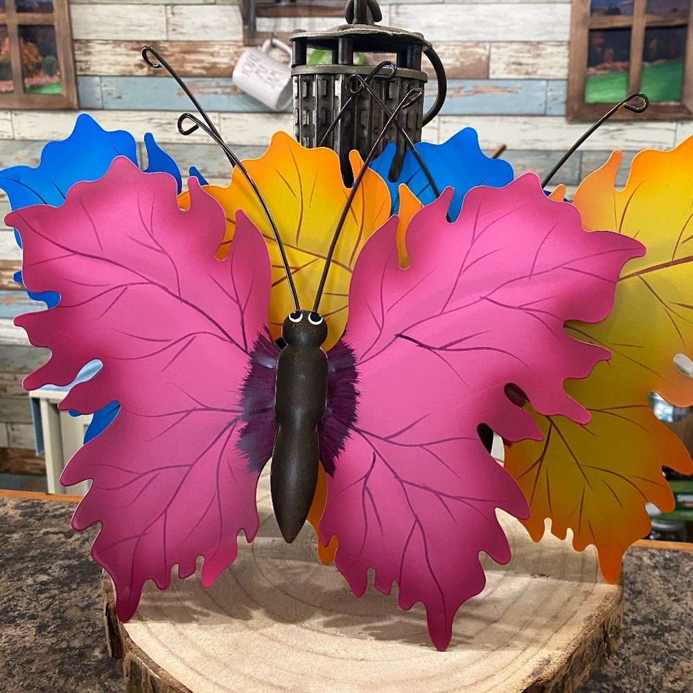 Metal Butterfly 3-pc Set Larger Garden Décor